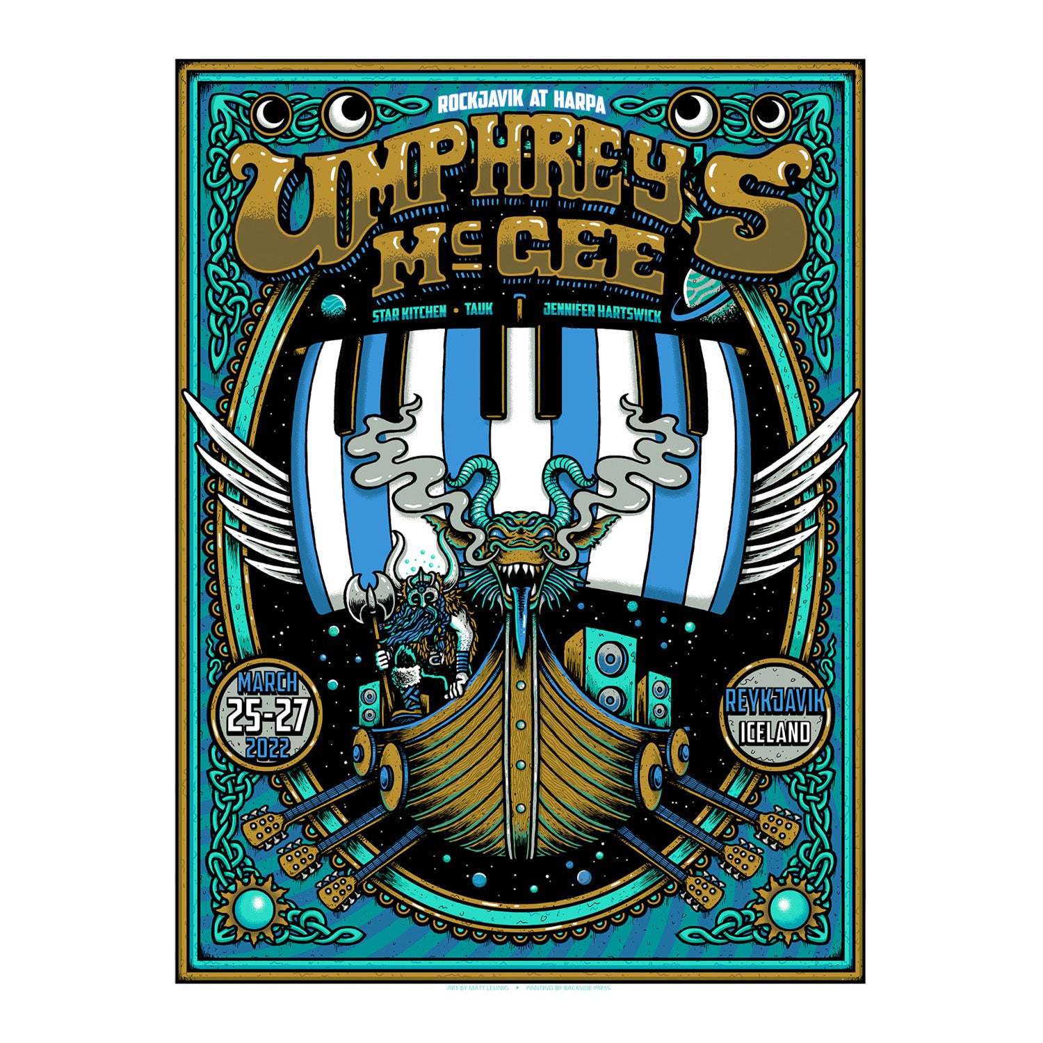 GRIMB style②:イベントポスター Rockjavik 2022 Official Event Poster – Umphrey's McGee