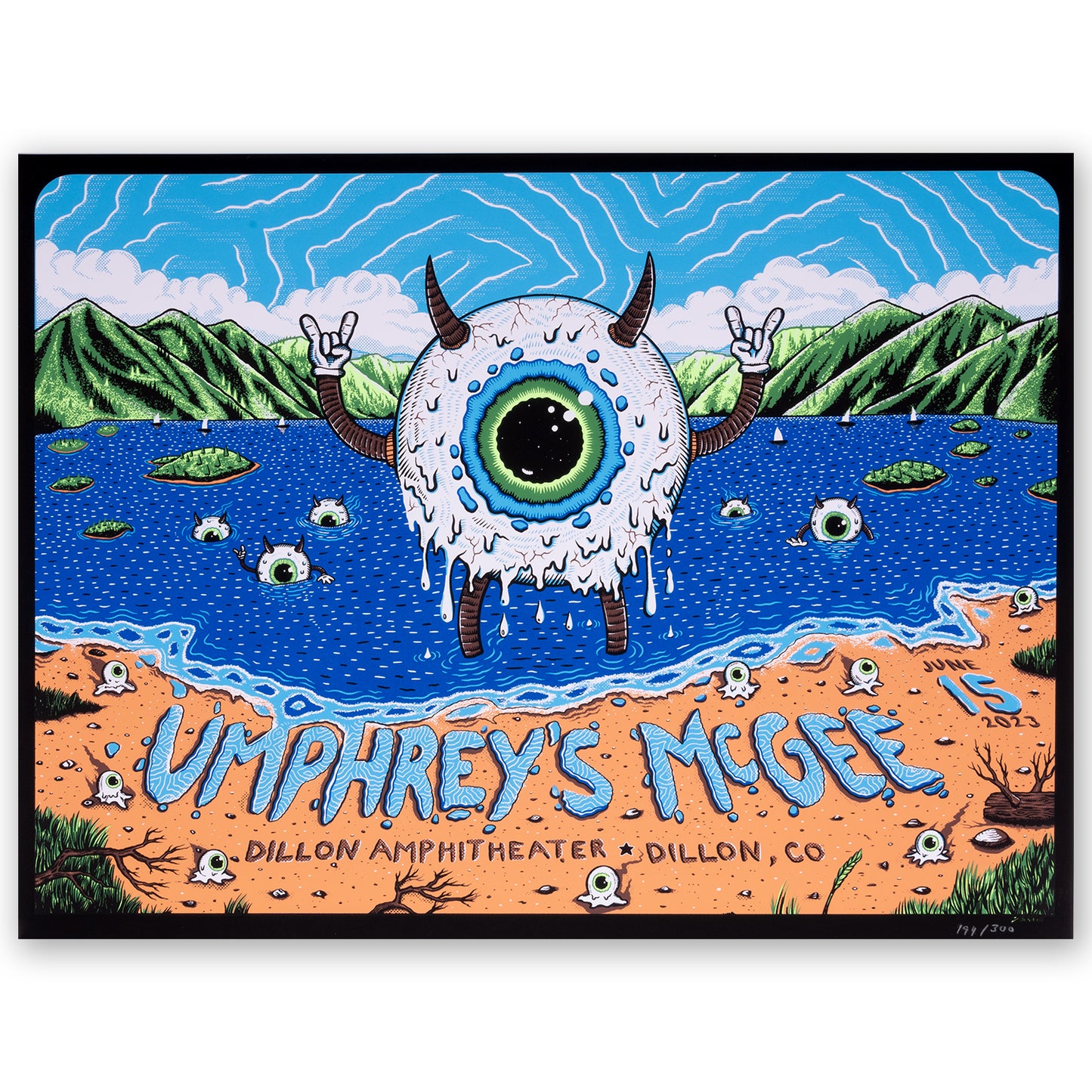 Dillon, CO 2023 Poster by Vinny Naro of VolNaro