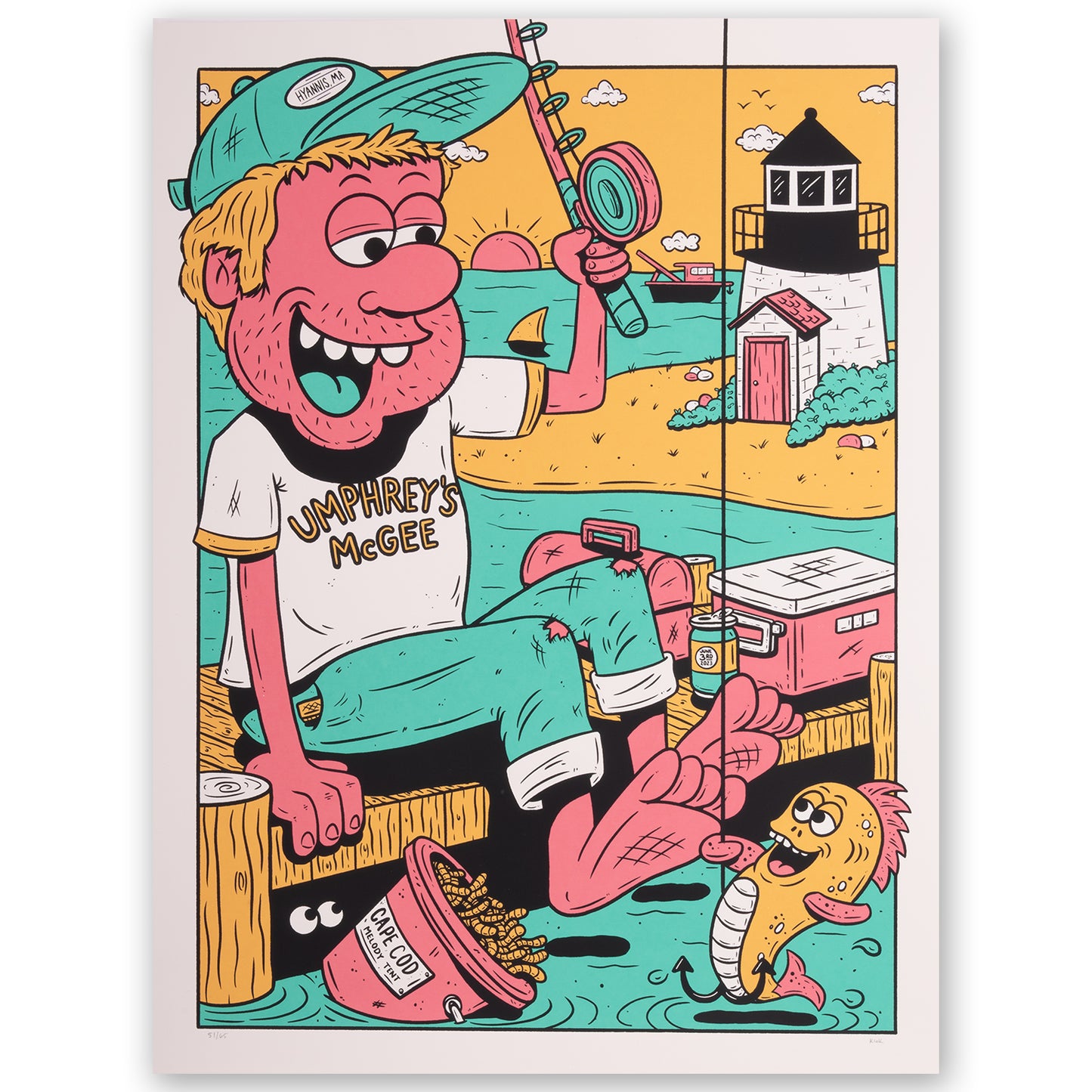 Hyannis, MA 2023 Poster by Mike Klok at Stuffed Brain Studio