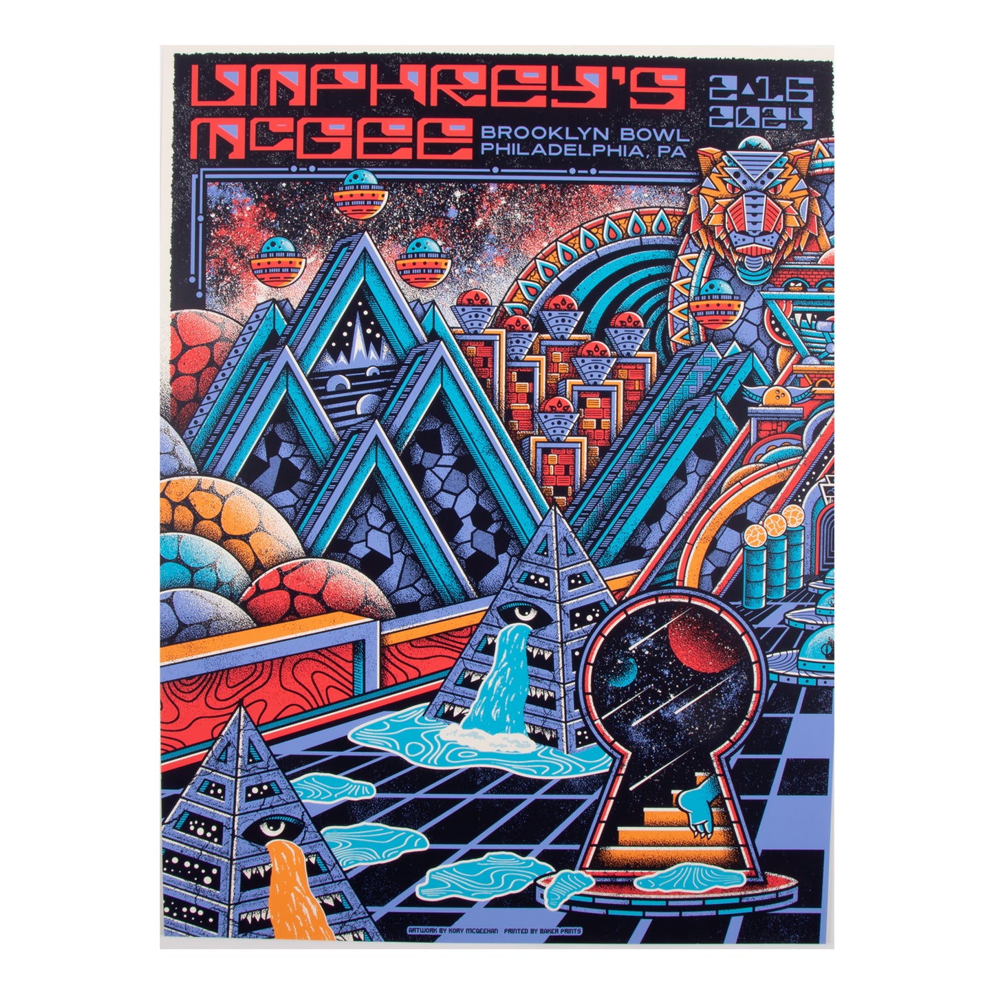 Philadelphia, PA Brooklyn Bowl Night 1 2024 Poster by Kory McGeehan