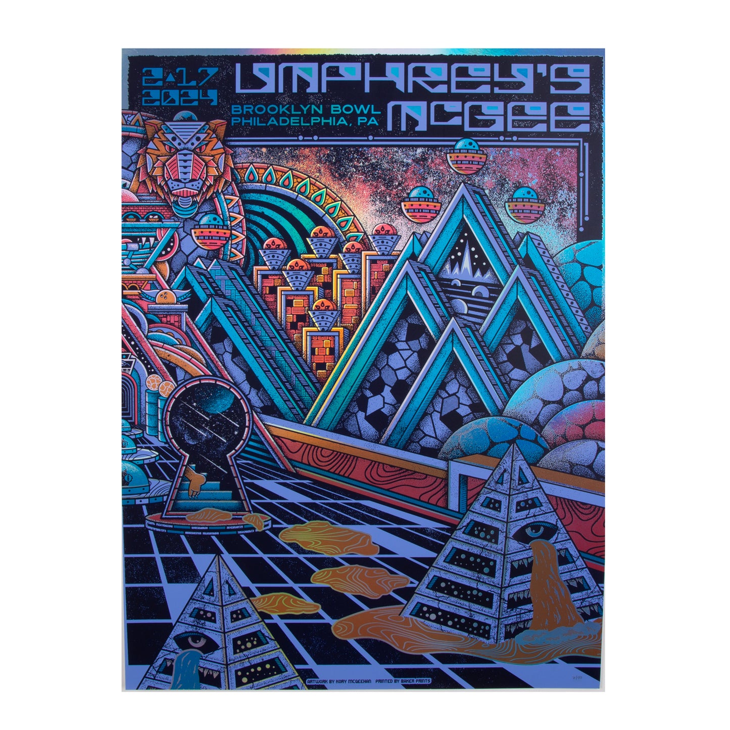 Philadelphia, PA Brooklyn Bowl Night 2 2024 Poster by Kory McGeehan