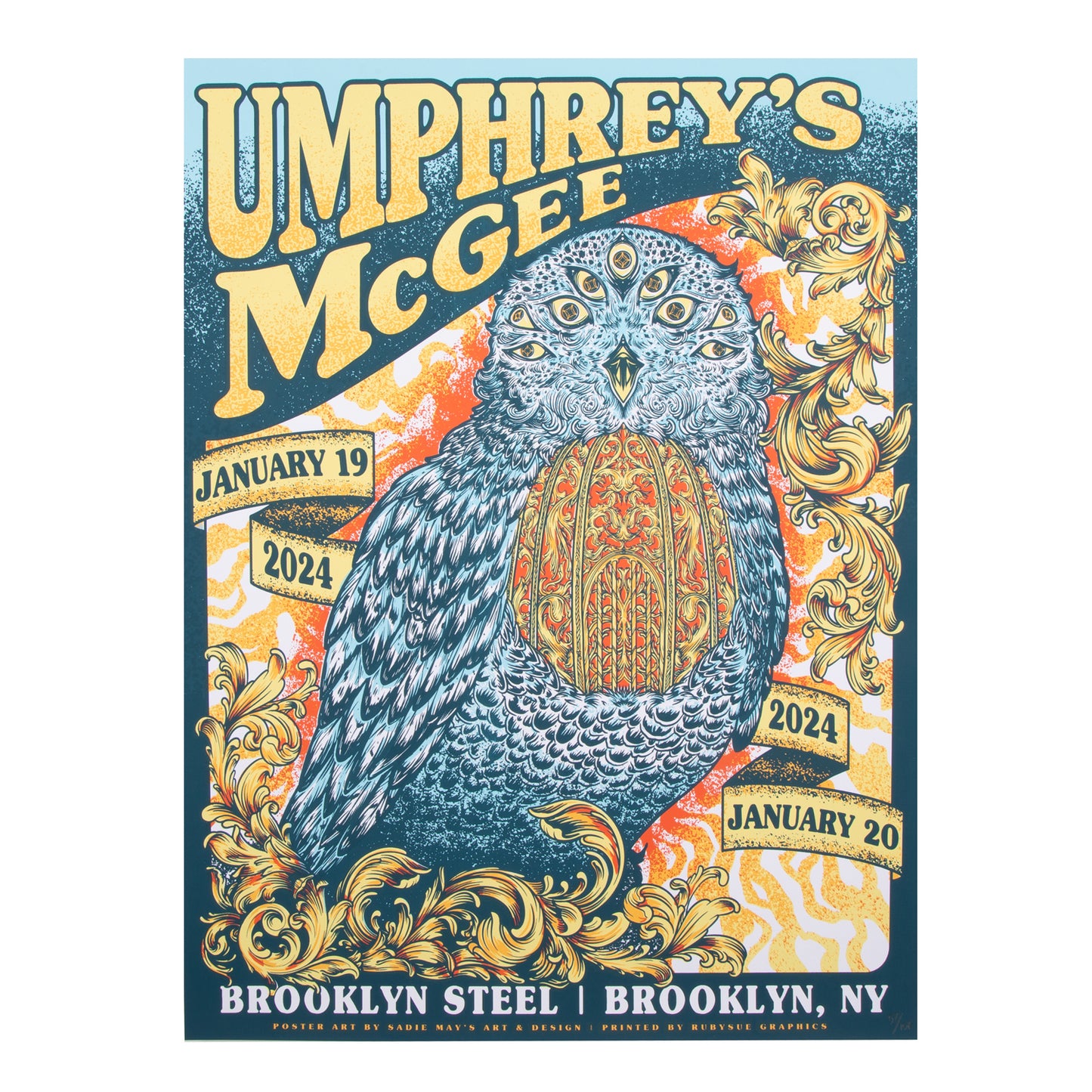 Brooklyn, NY Brooklyn Steel 2024 Poster by Sadie May