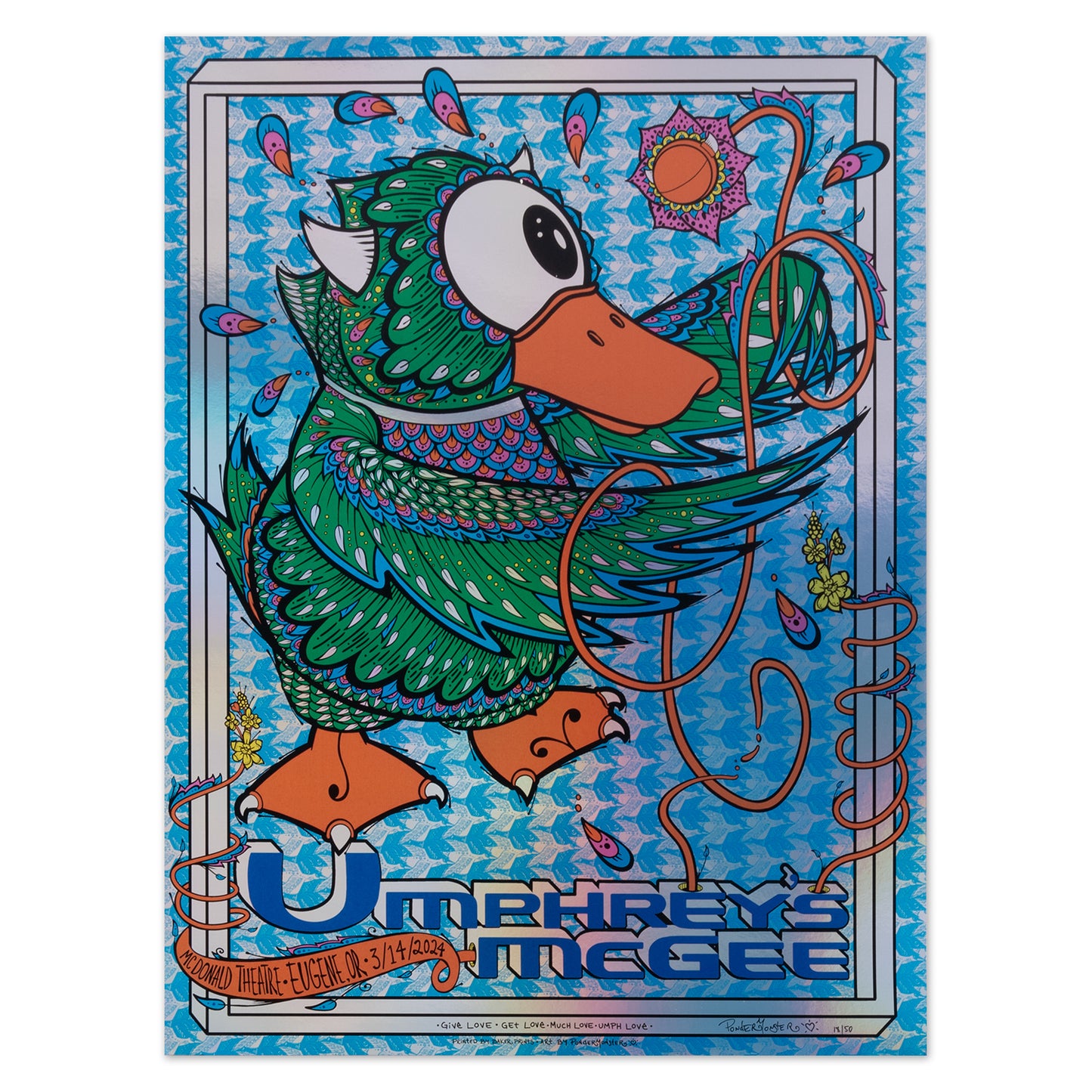 Eugene, OR 2024 Foil Poster by Pondermonster