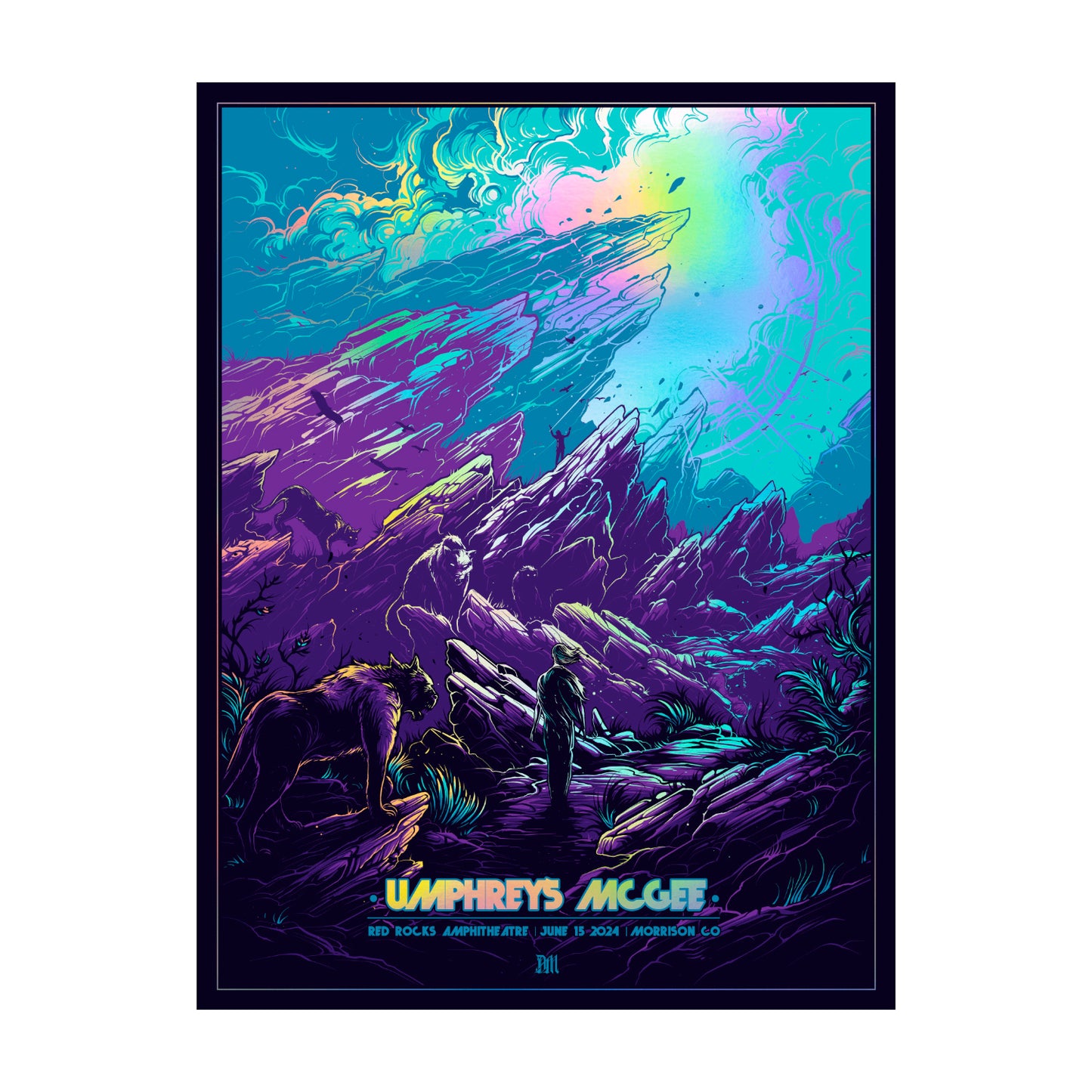 Red Rocks - Morrison, CO 2024 Foil Poster by Dan Mumford
