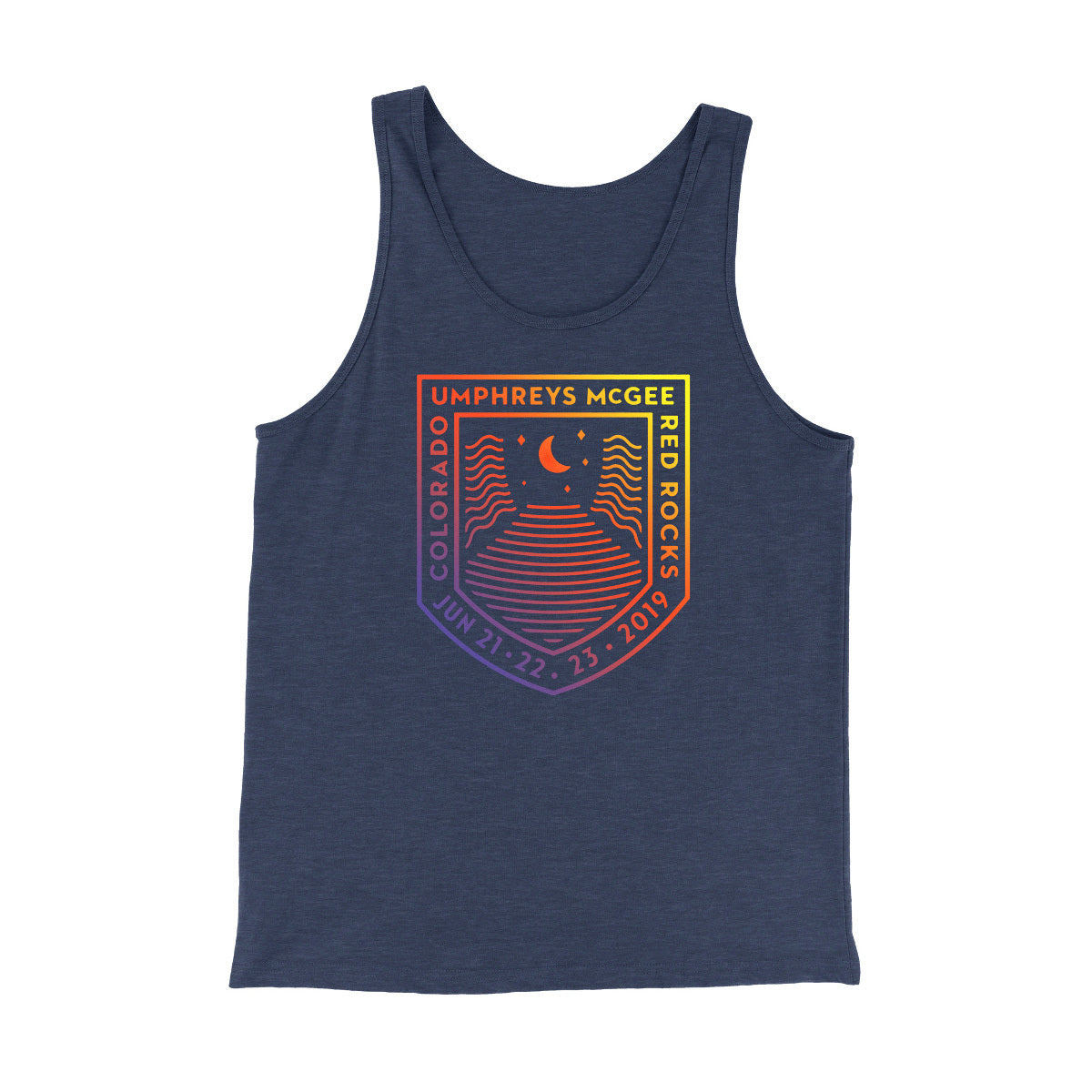 Unisex Gradient Moon Crest Tank